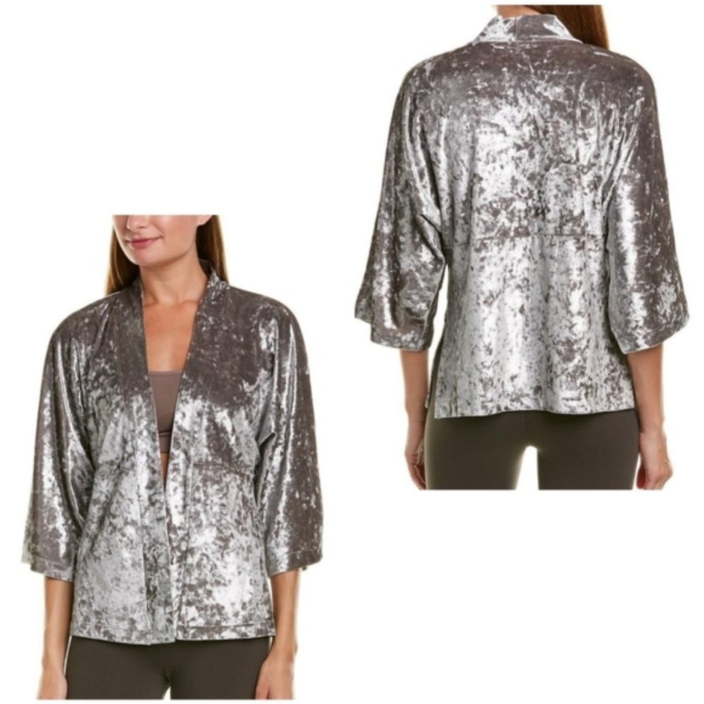 Moonrise Silver Velvet Kimono by avocado